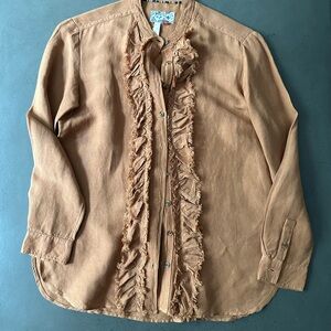 Anthropologie Tan Button Down Shirt